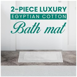 Hotel Luxury Egyptian Cotton 780 GSM Greek Key Bath MAT in White